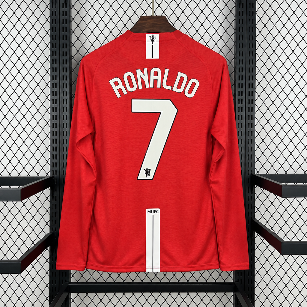 Jersey M. United 2008 Local Ronaldo 7 Manga Larga