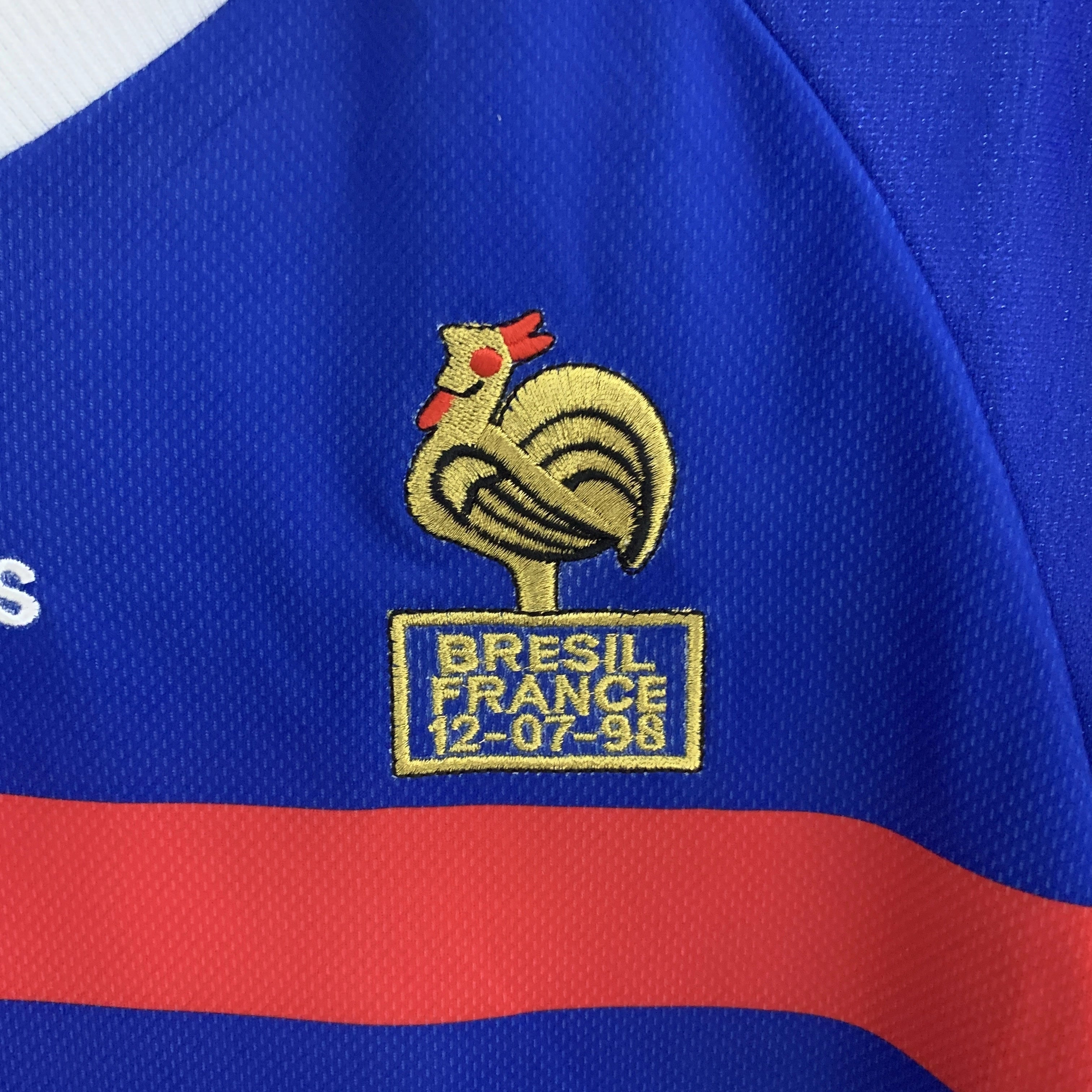 Jersey Francia 98 mundial Zidane 10 parche manga larga