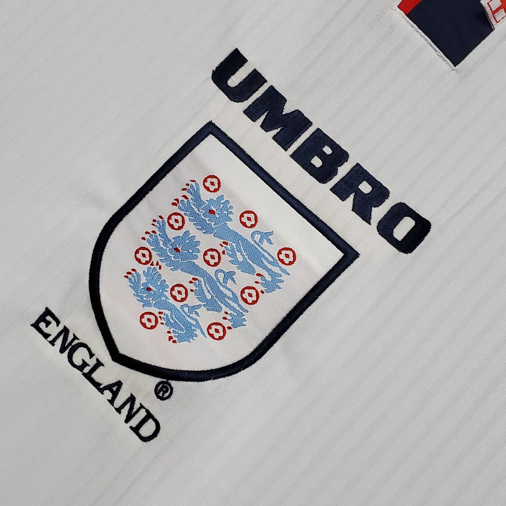 Jersey Inglatera 98 Bekham 7 maga larga parche